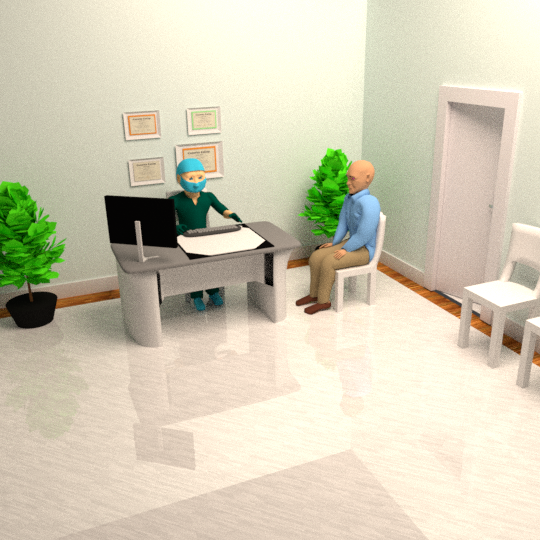 Cartoon doctor's office